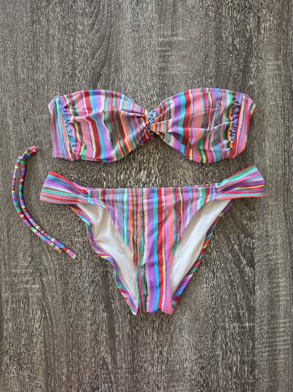 Victoria's Secret Multicolor Striped Bikini